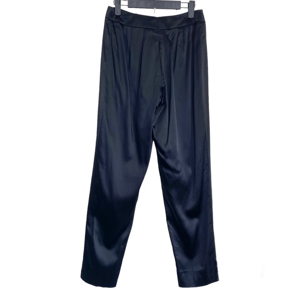 90s Y2K black satin straight leg pants S - Picture 5 of 11